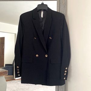 Mural, S, single button blazer, gold button detail, tailored fit!